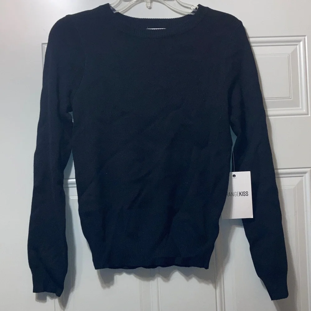 Black‎ Crew Neck Sweater S NWT
